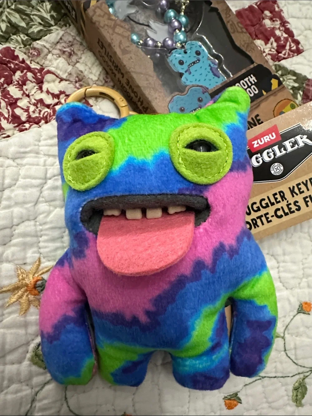Fuggler Plush Keyring/bag charm with phone wristlet Monster - Picture 6 of 6